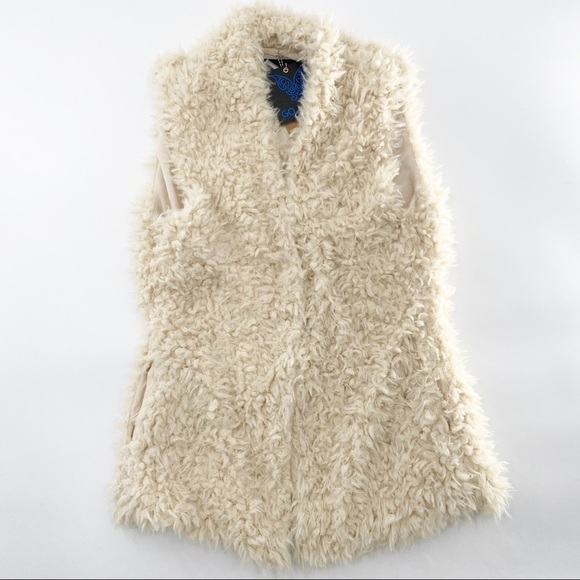 NWT Vegan Fur Vest in Natural by Go CoCo - Picture 7 of 10